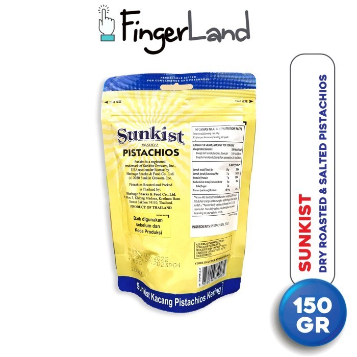 

SUNKIST Dry Roasted Pistachio 150 gram Kacang Pistachio Panggang