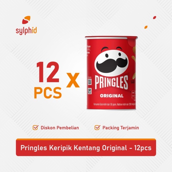 

1 Dus Pringles Original 42 gram / Keripik Kentang 1 Karton (12 pcs)