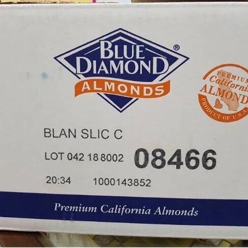 

w2fit Kacang Almond Slice Mentah / Slice Almond Blue Diamond 1 kg