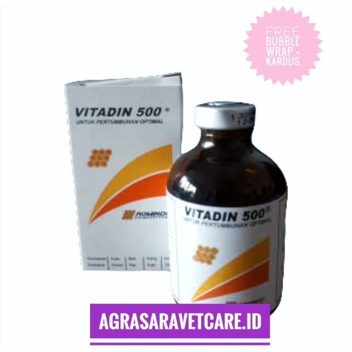 Vitadin 500 50 Ml - Vitamin Ad3E Hewan