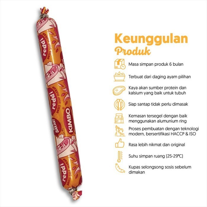 

KIMBO Reddi Sosis Ayam Rasa Iga Bakar Toples Box