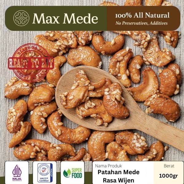 

Max Mede - Snack Kacang Mede Rasa Wijen 1000GR /Cemilan Siap Makan