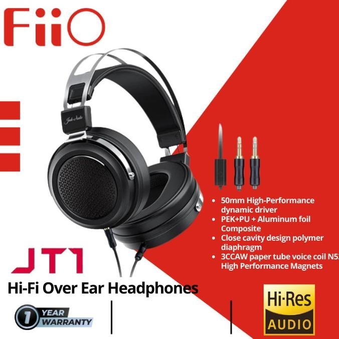 FiiO JT1 /JT-1 Hifi Dynamic Over Ear Headphone with Mic