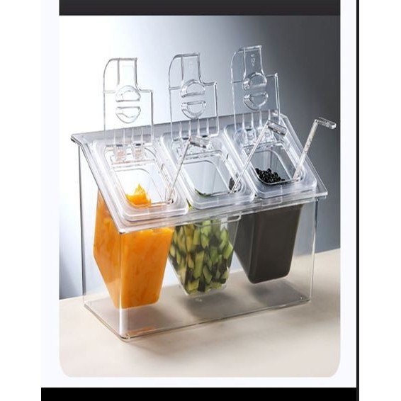 Tempat Topping Transparan