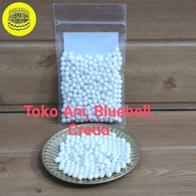 

Sprinkle sugar pearl white 7mm, 100gr. / Sprinkle warna putih mutiara