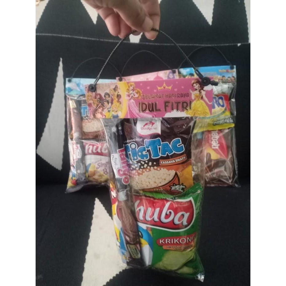 

Tas Snack Lebaran 1 Pack Isi 10 Pcs Plastik Label & Tali Ukuran Besar 074