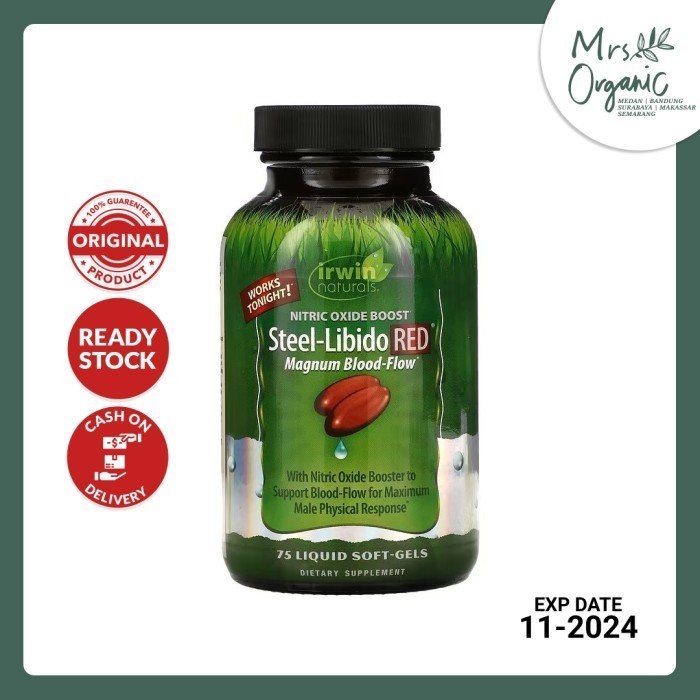 PRIVASI AMAN IRWIN NATURALS STEEL LIBIDO RED - VITALITAS LIBIDO PRIA KODE 872