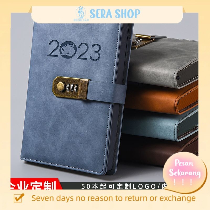 

◘❖◎Sera 2023 jadwal buku retro dengan kunci buku diary siswa menebal a5 rencana waktu password diary custom