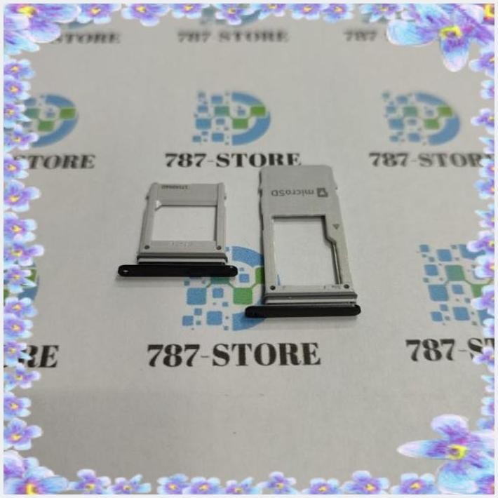 [tdt] sim tray samsung a8+ 2018 a730f black original bekas