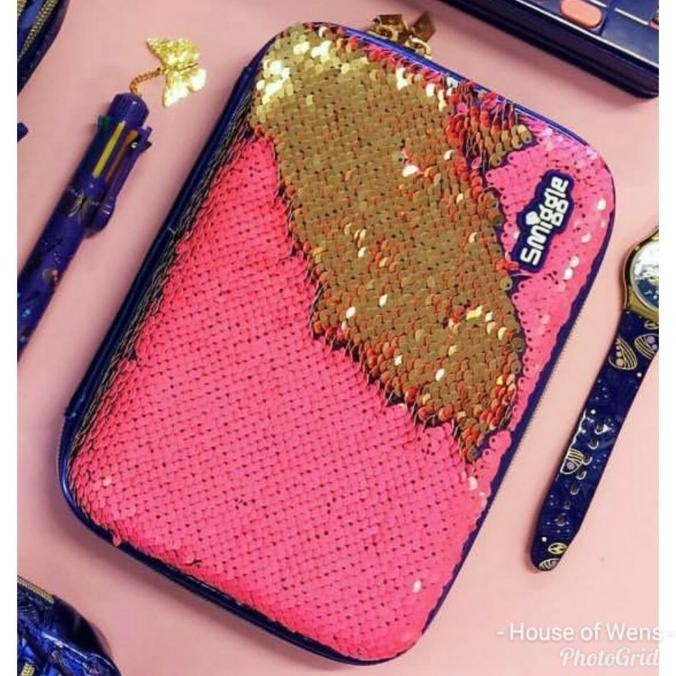 

SMIGGLE SHIMMY HARDTOP PENCIL CASE - TEMPAT PENSIL SEQUIN SMIGGLE