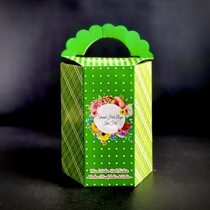 Box kardus dus toples kue lebaran idul fitri isi 3 toples uk 500 gram