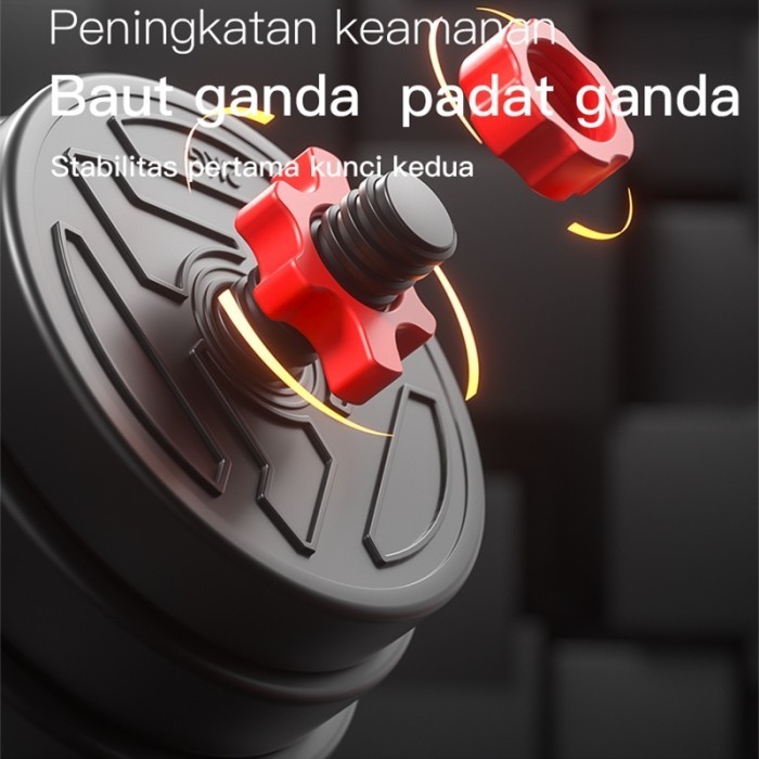JfSpot BarangDumbbell Set Peralatan Fitness Barbel Set 30 Kg