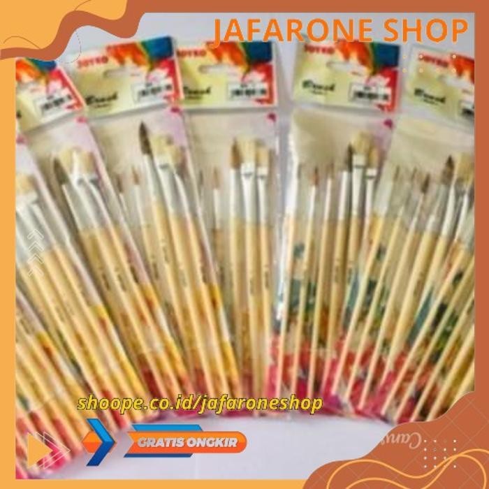 

JOYKO BRUSH SET 6PCS KUAS LUKIS AIR AKRILIK ART PAINTING CRAFT BR-1 TERBAIK