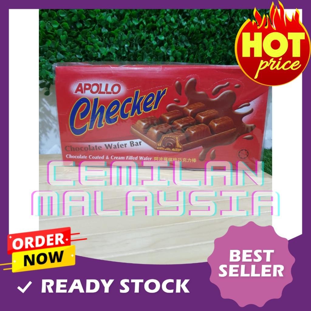 

CEMILAN MALAYSIA ENAK APOLLO CHECKER BAR CHOCOLATE WAFER BAR Best Seller