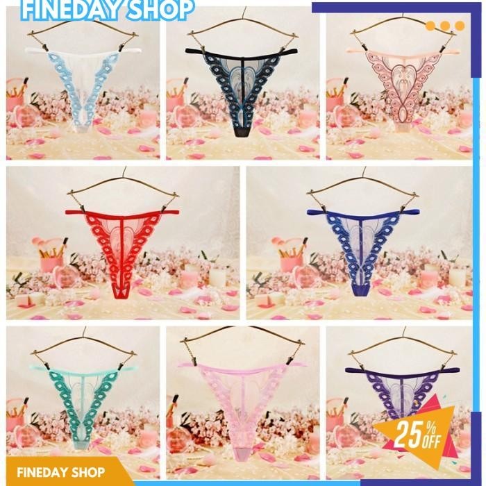 CELANA DALAM WANITA SEXY G STRING BORDIR TRANSPARAN CD C223 PRODUK TERBAIK