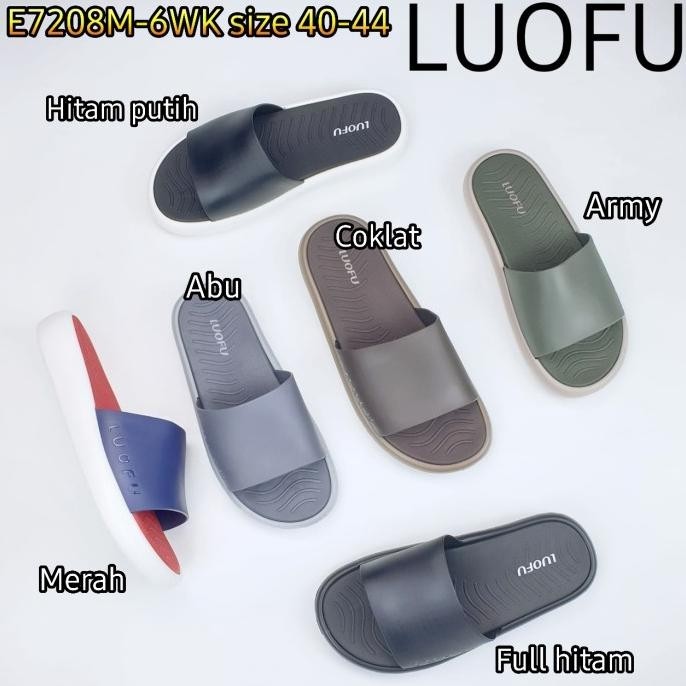 E7208M-6WK LUOFU ORIGINAL jelly sandal murah selop pria sendal import