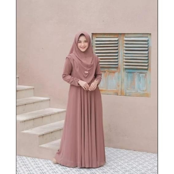Salsabila_Cloting- Cod M L Xl Xxl Baju Gamis Ukiran Jumbo Terbaru 2024 Big Size Ld125 Maira Syari Mo