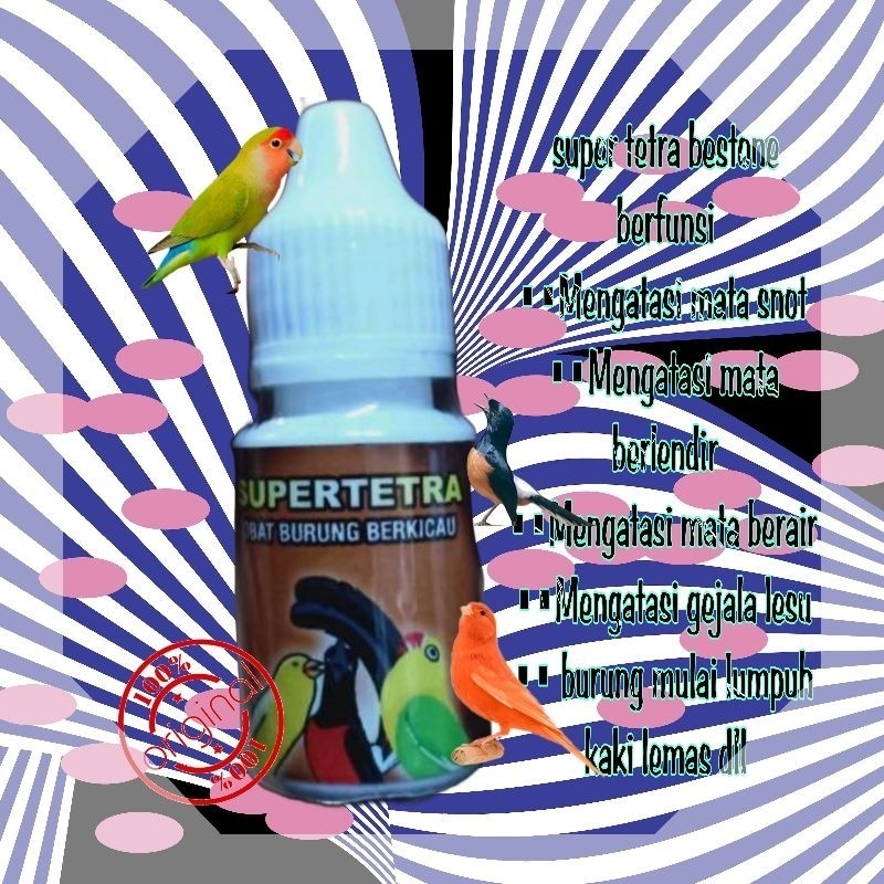 1 botol supertetra best one obat burung sakit pernafasan pencernaan diare muntah super n