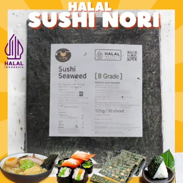 

Sushi Nori Manjun Seaweed Rumput Laut 50 sheets/lembar