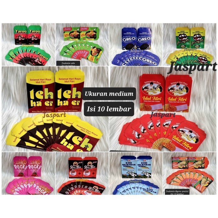 

Limited AMPLOP LEBARAN IDUL FITRI SNACK UNIK KEKINIAN 1 PACK ISI 10 Baru!