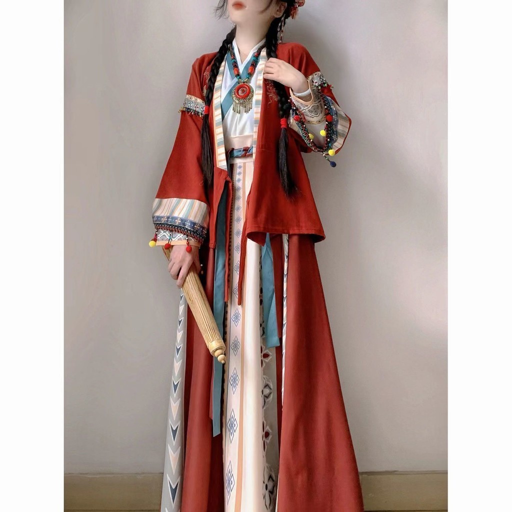 Tang Beizi Adult Hanfu Women's Spring Ethnic Style Waist-High Ruqun