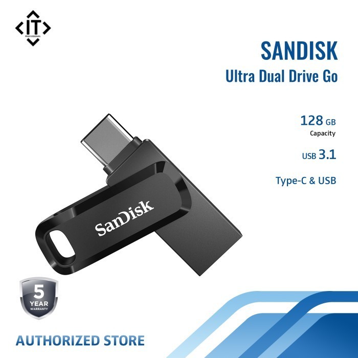 SANDISK ULTRA SDDDC3-128G-G46 USB TYPE C, BLACK, USB 3.1, 128GB