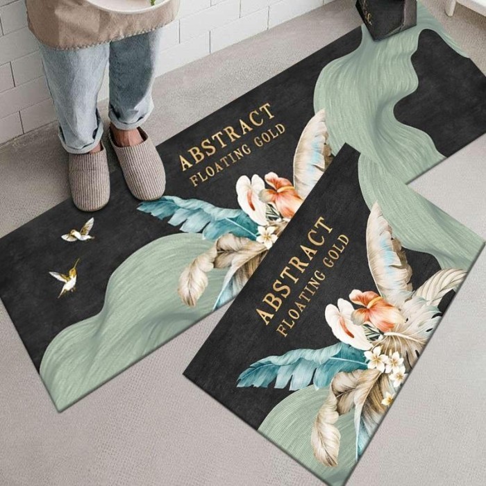 KESET ANTI SLIP DAPUR PANJANG 2IN1 SET KESET DAPUR ALAS KAKI ANTI SLIP
