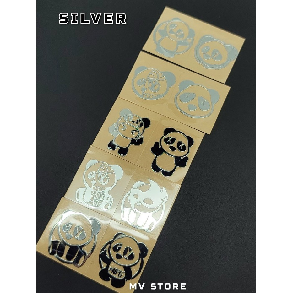 

STICKER STIKER METAL WICK'D PANDA 10 PCS