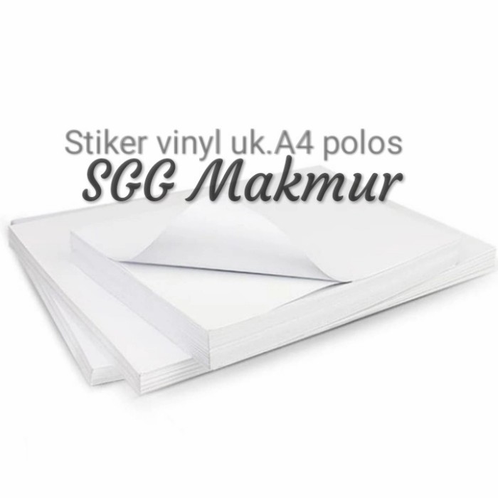 

Bahan stiker vinyl polos A4.isi 20lembar ukuran 21x29.7cm