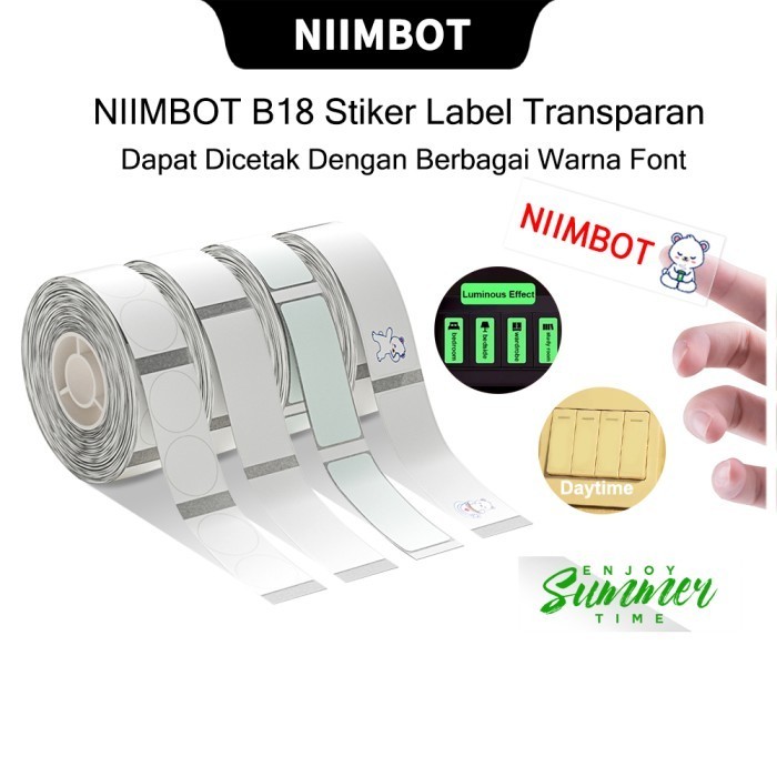 

Niimbot B18 Label Transparan Dapat Dicetak Dengan Berbagai Warna Font