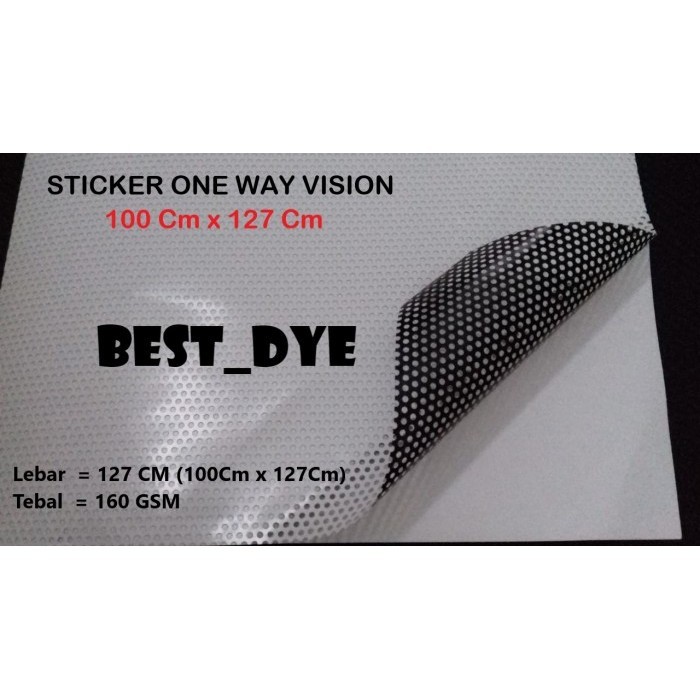 

STICKER ONE WAY VISION 160 GSM, uk.100Cm x 127Cm