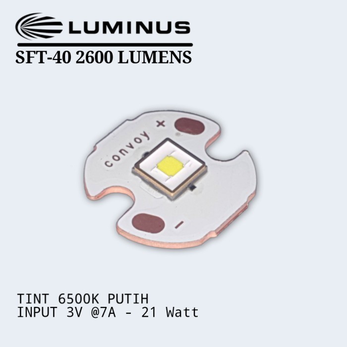 LUMINUS SFT-40 SFT40 LED EMITTER TEMBAGA DTP COPPER 16MM PUTIH WHITE