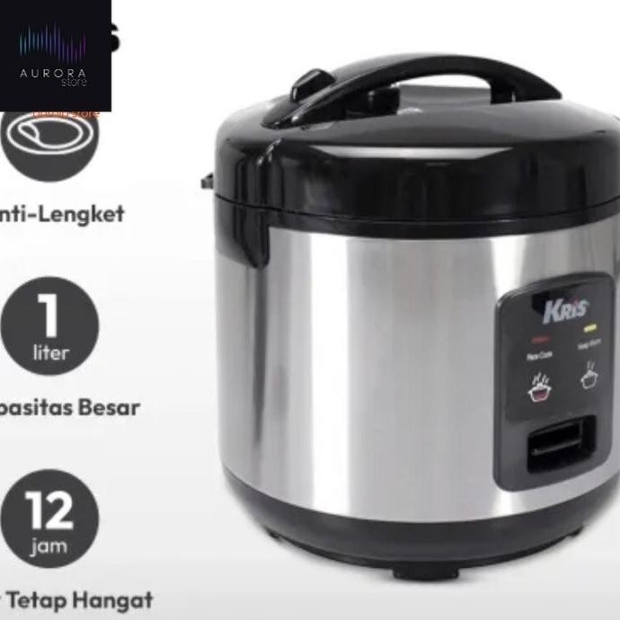 Rice Cooker 1L/Deluxe Rice Cooker Kris - Silver Monsterkruw