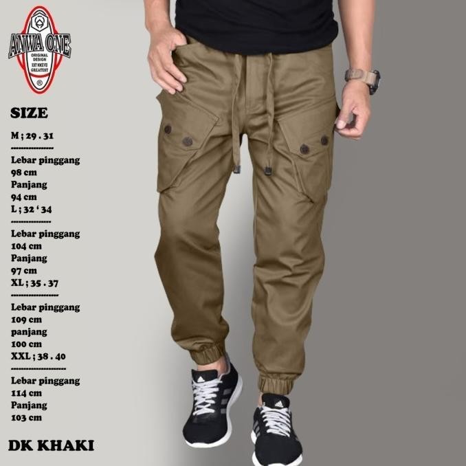 celana Jogger pants pria jumbo/Jogger cargo pria original anwa one