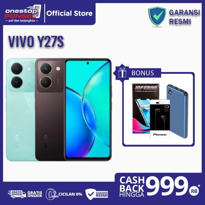 Vivo Y27s 8/128 GB NFC Garansi Resmi 8 128GB Black Green not Y21S Y22 1.5jt