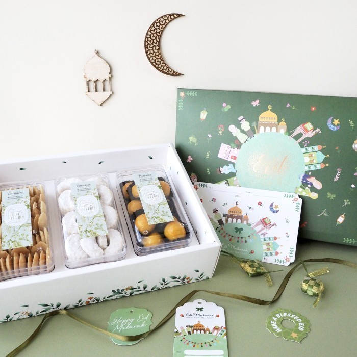 

Limited HAMPERS IDUL FITRI MECCA READY HAMPERS KUE KERING ISI 3 LEBARAN - M Baru!