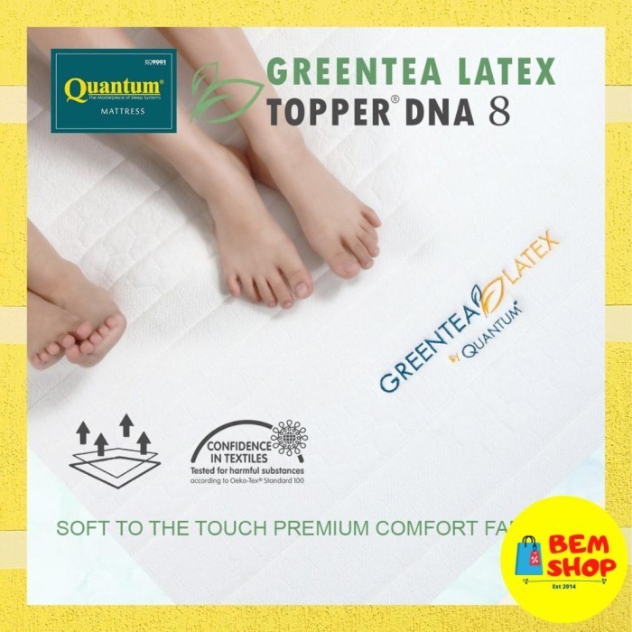 Quantum Mattress Topper Greentea Latex 140x200 Pelapis Kasur Springbed