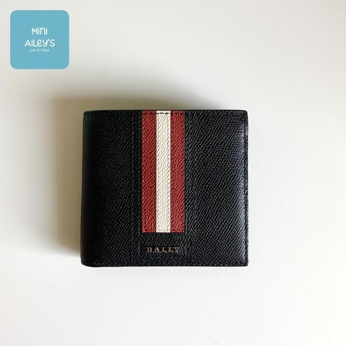 BALLY MEN TRASAI WALLET BLACK AUTHENTIC  AGUSTIKASTORE44