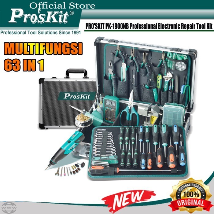 PROSKIT PK-1900NB PROFESIONAL TOOL SET ELEKTRONIK TOOLKIT ELECTRICAL