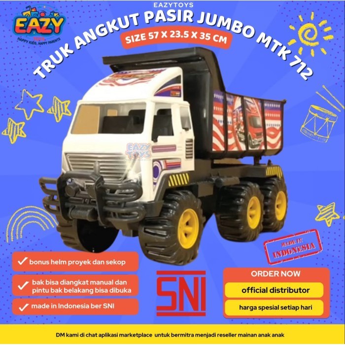 Mainan Anak Mobil Mobilan Truk Angkut Pasir Dump Truck MTK712