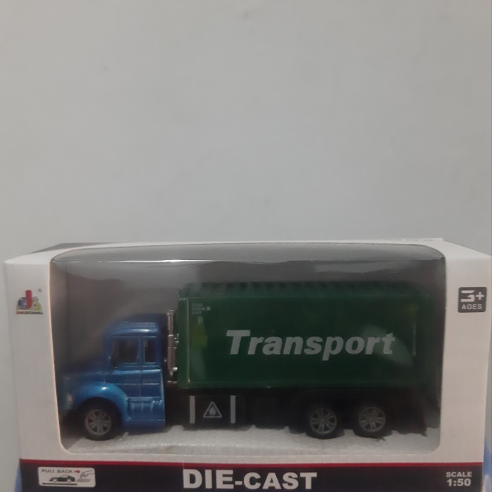 mainan diecast truk mobil kontainer mini