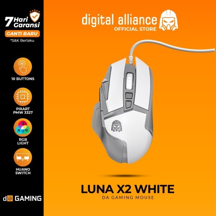 Digital Alliance X2 Rgb Pixart 3327 Huano Mouse Gang Ergonoc