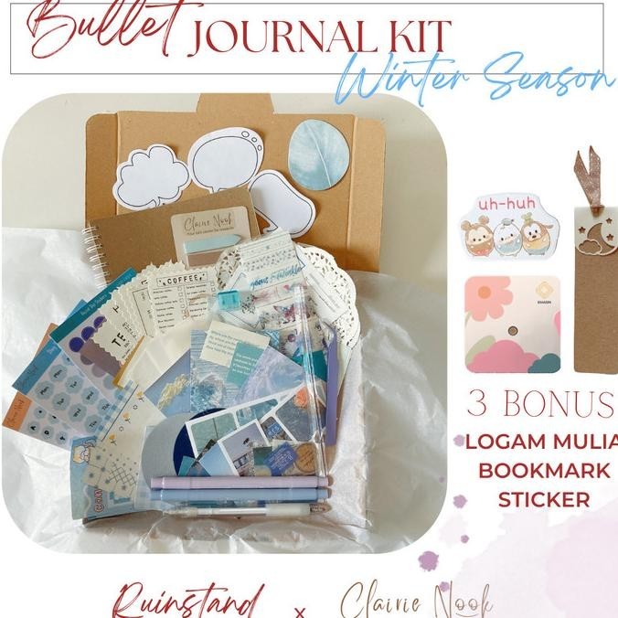

NEW PROMO BULLET JOURNAL KIT 4 SEASONS - JURNAL KIT - SCRAPBOOK KIT CLAIRIE NOOK PACKING BAGUS