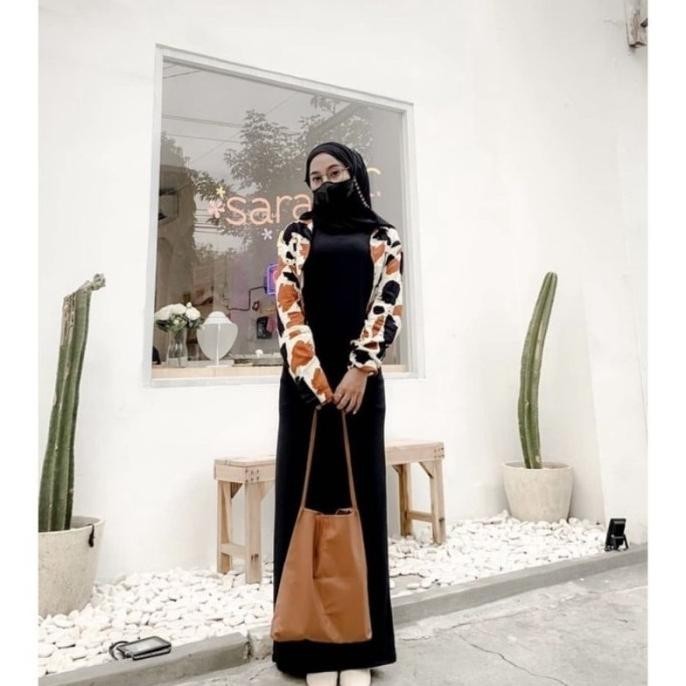 Gamis Tanpa Lengan Inner Long Dress Jersey Dalaman Baju Muslim