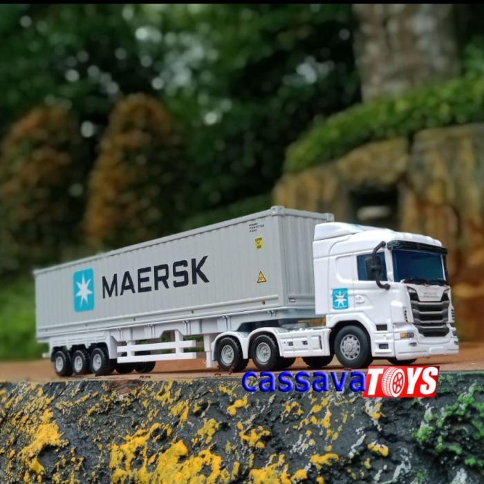 DIECAST CUSTOM CONTAINER MINIATUR TRUCK TRAILER SKALA 43 SCANIA