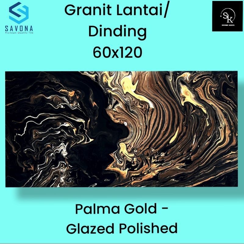 Granit Lantai/Dinding 60X120 Palma Gold - Glazed Polished