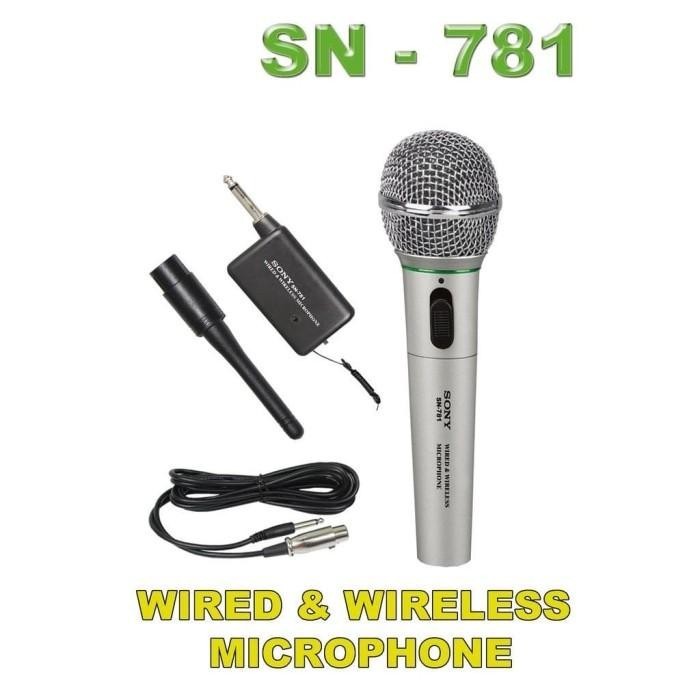 MIC SONY SN 781 MICROPHONE BISA WIRELESS DAN KABEL