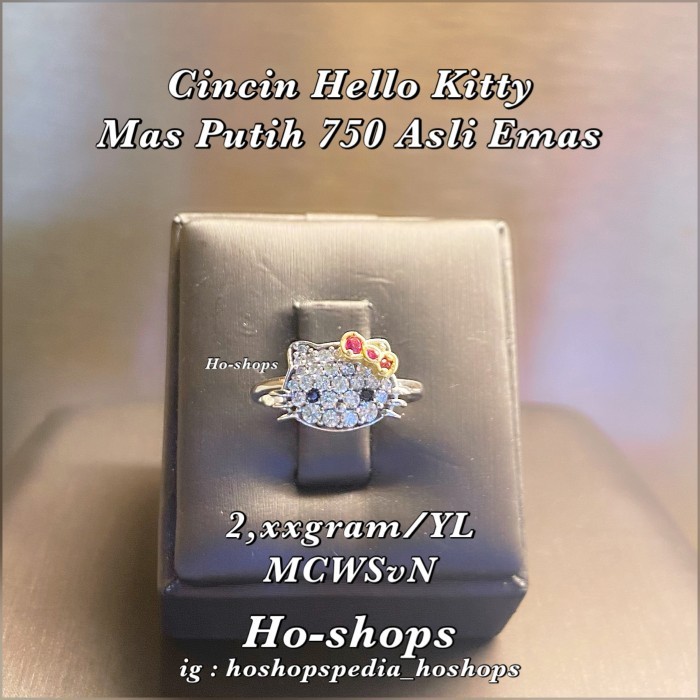CINCIN HELLO KITTY MAS PUTIH KADAR 75% ASLI EMAS