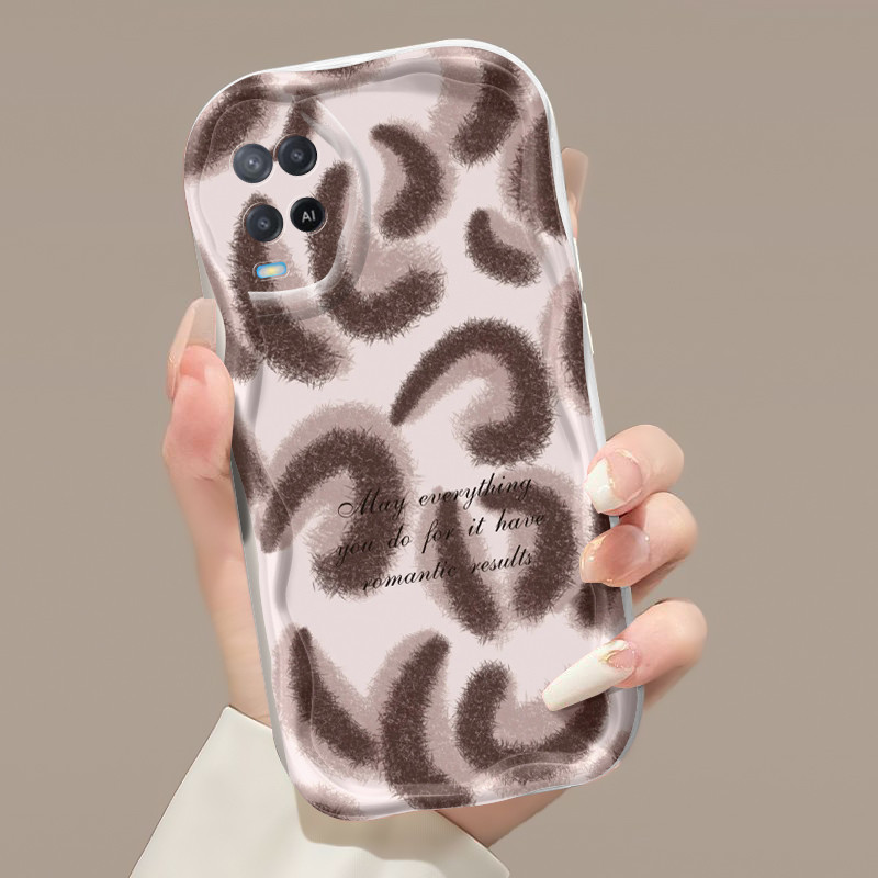 Casing Hp OPPO A54 4G Case Casing Lucu Gterbaru aestheti Warna kue permen pola Softcase batas gelomb