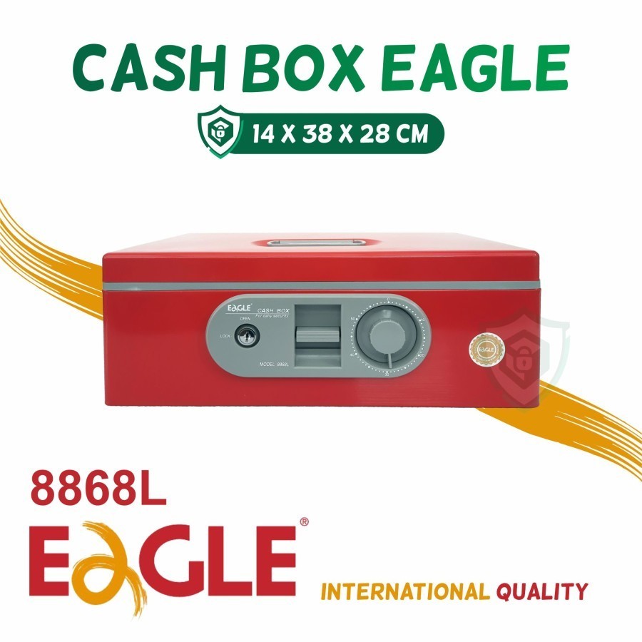 Brankas / Cash Box/ Kotak Uang/ Kotak Perhiasan Eagle 8868L